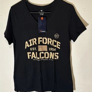 Women's Black Air Force Falcons OHT Boot Camp V-Neck T-Shirt Medium NWT